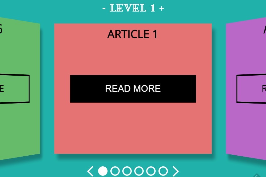 Multilevel 3D-Layout with SVG Matter effect